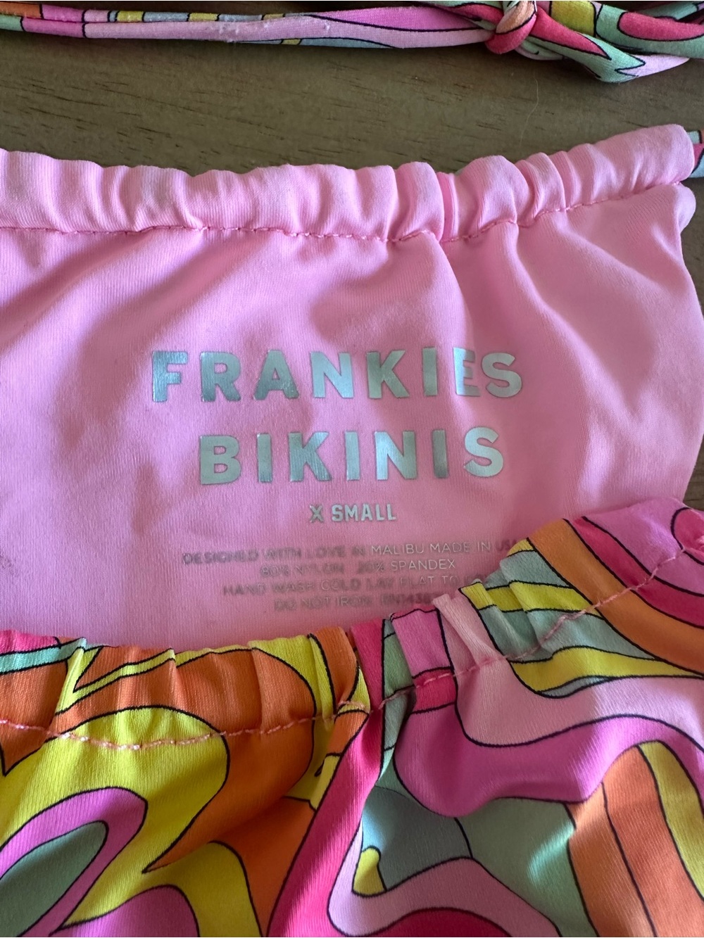 Frankie's Bikinis Pink multicolor String Bikini - Picture 2 of 5